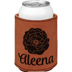 Fall Flowers Leatherette Can Sleeve - Single Sided (Personalized)