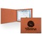 Fall Flowers Cognac Leatherette Diploma / Certificate Holders - Front only - Main