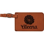 Fall Flowers Leatherette Luggage Tag (Personalized)