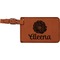 Fall Flowers Cognac Leatherette Luggage Tags