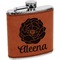 Fall Flowers Leatherette Wrapped Stainless Steel Flask (Personalized)