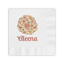 Fall Flowers Coined Cocktail Napkins (Personalized)
