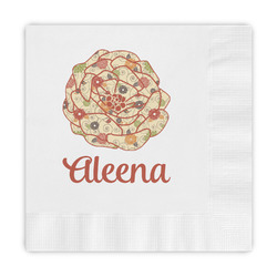 Fall Flowers Embossed Decorative Napkins (Personalized)