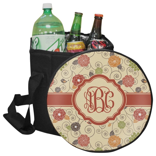 Custom Fall Flowers Collapsible Cooler & Seat (Personalized)