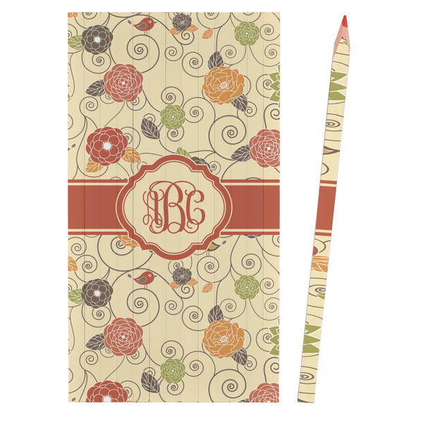 Fall Flowers Colored Pencils - Front View