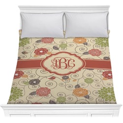 Fall Flowers Comforter - Full / Queen (Personalized)