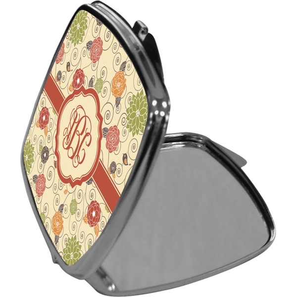 Fall Flowers Compact Mirror (Side View)