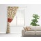 Fall Flowers Curtain With Window and Rod - in Room Matching Pillow