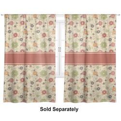 Fall Flowers Curtain Panel - Custom Size