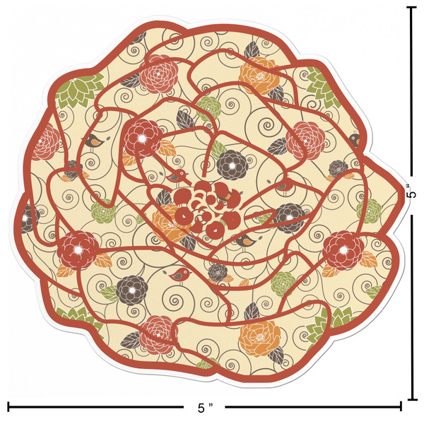 Fall Flowers Custom Shape Iron On Patches - L - APPROVAL