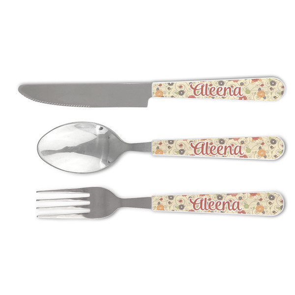 Custom Fall Flowers Cutlery Set (Personalized)