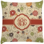 Fall Flowers Decorative Pillow Case (Personalized)
