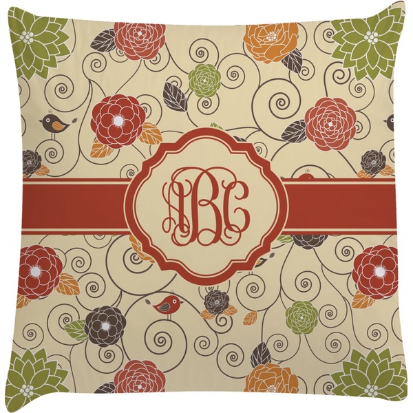 Custom Fall Flowers Decorative Pillow Case (Personalized)