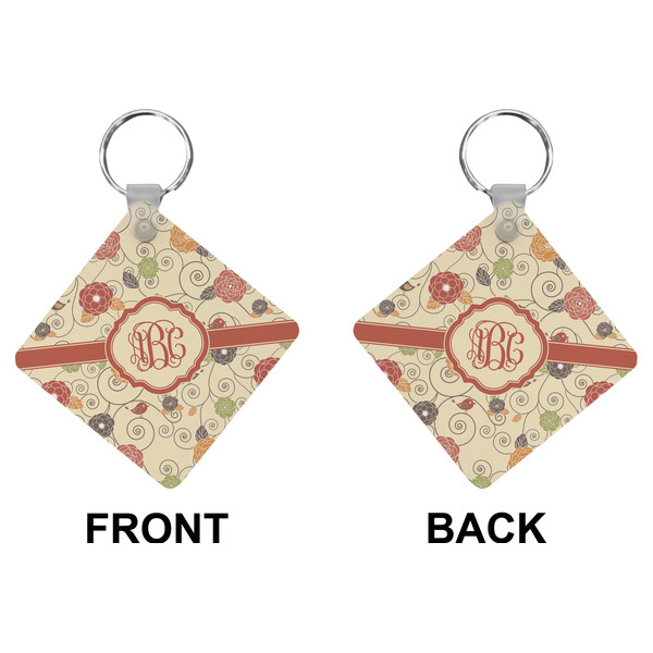 Fall Flowers Diamond Keychain (Front + Back)