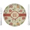 Fall Flowers 10" Glass Lunch / Dinner Plates - Single or Set (Personalized)