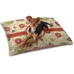 Fall Flowers Dog Bed - Small w/ Monogram