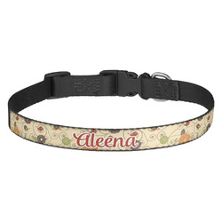 Fall Flowers Dog Collar - Medium (Personalized)