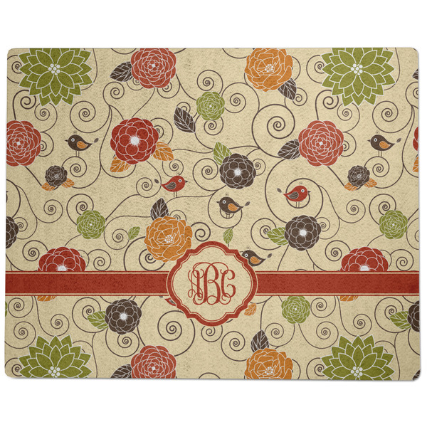 Fall Flowers Dog Food Mat - Large without Bowls