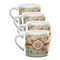 Fall Flowers Double Shot Espresso Mugs - Set of 4 Front