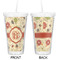 Fall Flowers Double Wall Tumbler with Straw - Approval