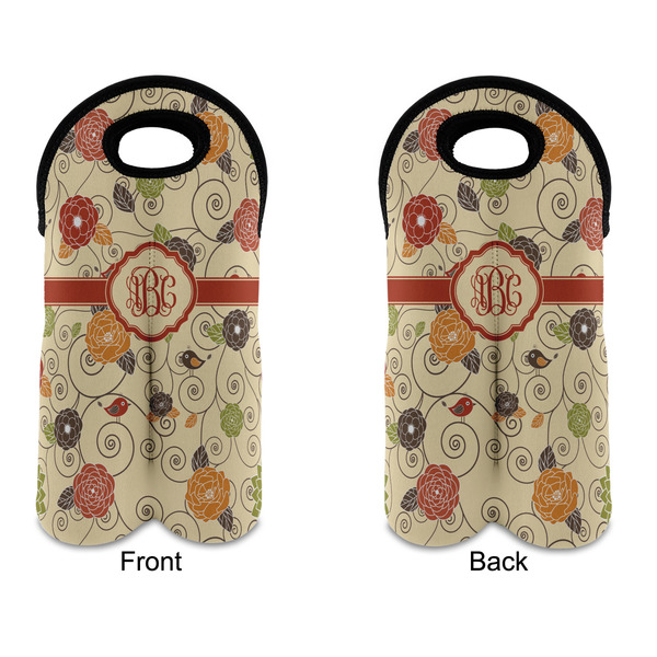 Fall Flowers Double Wine Tote - APPROVAL (new)