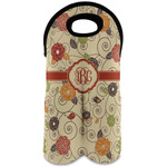Fall Flowers Wine Tote Bag (2 Bottles) (Personalized)