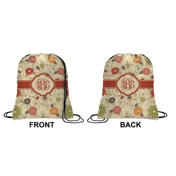 Fall Flowers Drawstring Backpack
