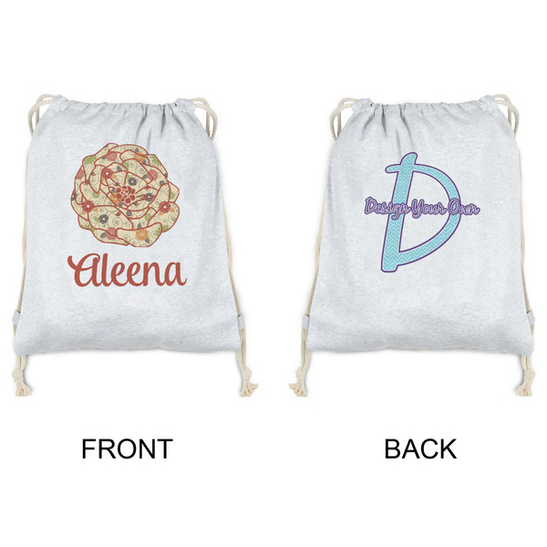 Fall Flowers Drawstring Backpacks - Sweatshirt Fleece - Double Sided - APPROVAL
