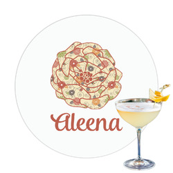 Fall Flowers Printed Drink Topper (Personalized)