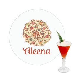 Fall Flowers Printed Drink Topper -  2.5" (Personalized)