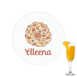 Fall Flowers Printed Drink Topper - 2.15" (Personalized)