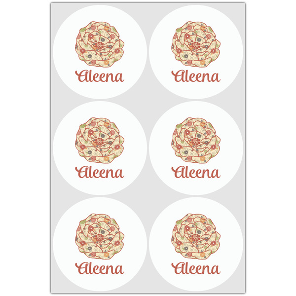 Fall Flowers Drink Topper - XLarge - Set of 6