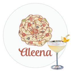 Fall Flowers Printed Drink Topper - 3.5" (Personalized)