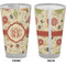 Fall Flowers Pint Glass - Full Color - Front & Back Views