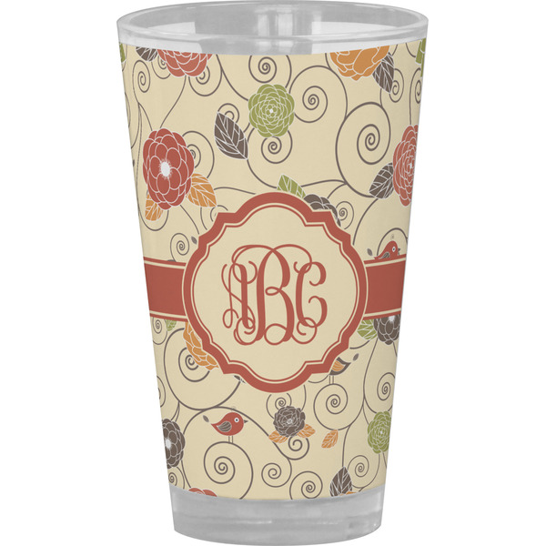 Custom Fall Flowers Pint Glass - Full Color (Personalized)