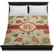 Fall Flowers Duvet Cover - Queen - On Bed - No Prop