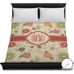 Fall Flowers Duvet Cover - Full / Queen (Personalized)