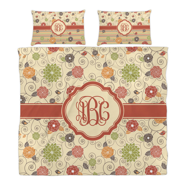 Fall Flowers Duvet Cover Set - King - Alt Approval