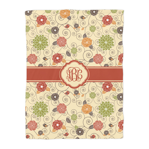 Fall Flowers Duvet Cover - Twin - Front