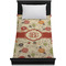 Fall Flowers Duvet Cover - Twin - On Bed - No Prop
