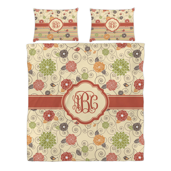 Fall Flowers Duvet cover Set - Queen - Alt Approval