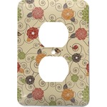 Fall Flowers Electric Outlet Plate
