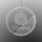 Fall Flowers Engraved Glass Ornament - Round (Front)