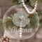 Fall Flowers Engraved Glass Ornaments - Round-Main Parent