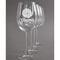 Fall Flowers Wine Glasses (Set of 4) (Personalized)