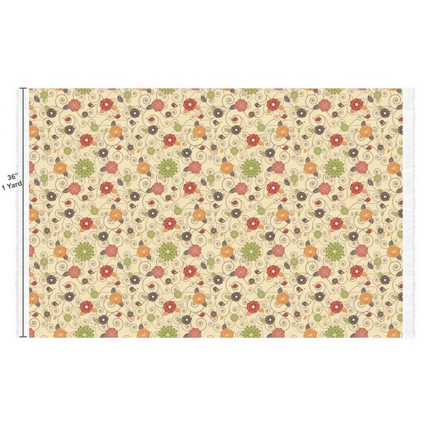 Fall Flowers Fabric Full Yard