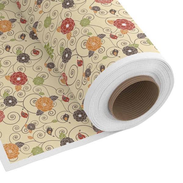 Custom Fall Flowers Fabric by the Yard - Copeland Faux Linen