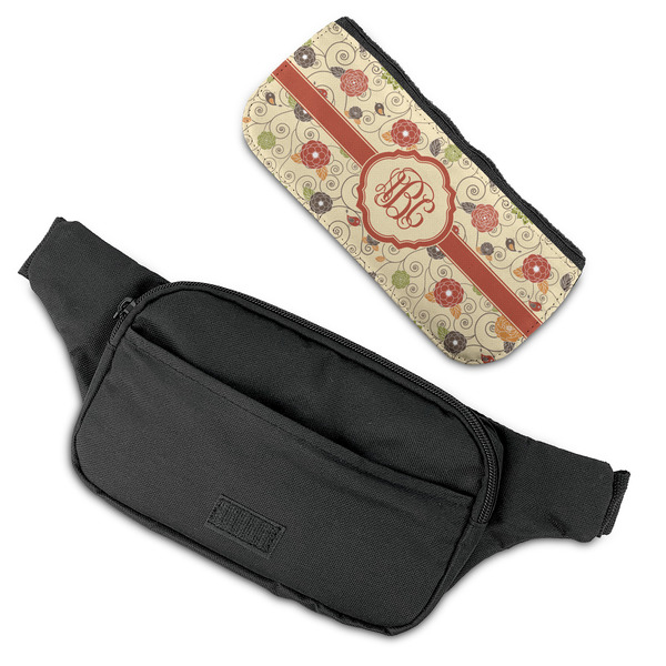 Fall Flowers Fanny Packs - FLAT (flap off)