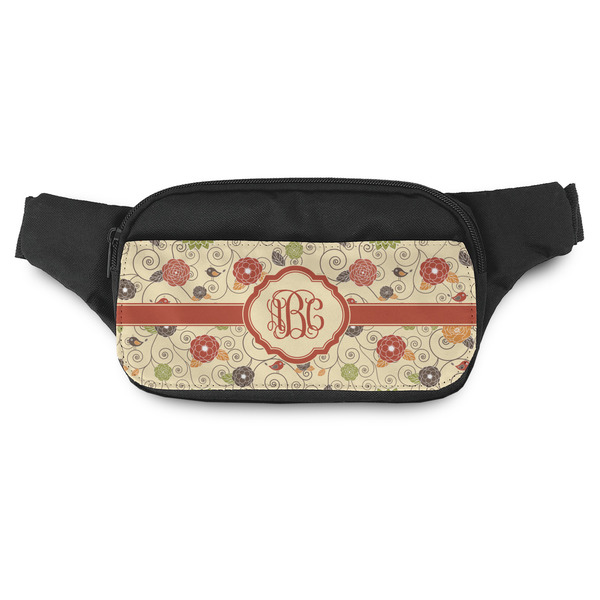 Custom Fall Flowers Fanny Pack - Modern Style (Personalized)
