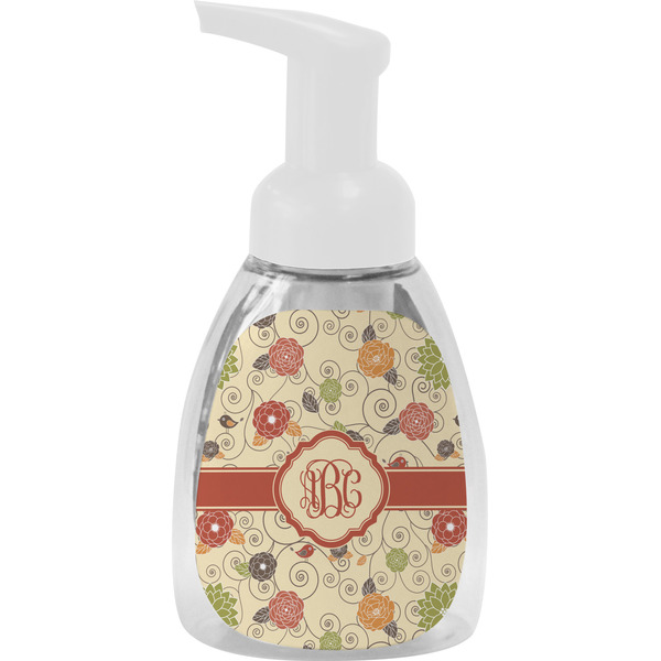 Custom Fall Flowers Foam Soap Bottle (Personalized)